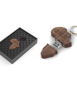 Afrique 16gb Usb Memory Stick – African Continent Shaped Wooden Flash Drive