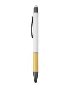 Aluminium & Bamboo Stylus Eco Friendly Ball Pen With Black Ink – Avail Many Colours