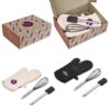 Baking Gift Set – Single Oven Glove, Spatula & Whisk in Brandable Gift Box