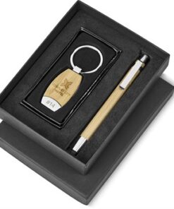 Bamboo Keyring & Stylus Pen Promo Gift Set