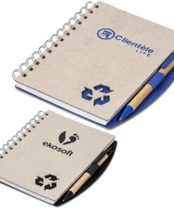 Bonaire Eco-Logical Spiral Notebook & Pen – Available in Black or Blue