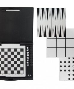 Silver & Black 4-In-1 Magnetic Game