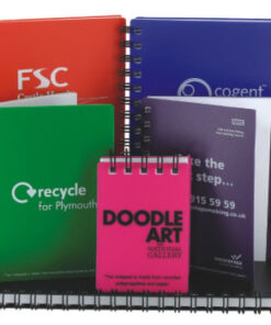 Recycled Polypropylene & Paper A7 Notepad – 1 Col: 1 Cover (pos)