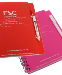 Recycled Polypropylene & Paper A6 Notepad & Pen Holder – 1 Col: