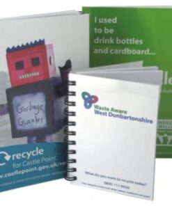 Recycled Drink Bottle & Paper A6 Notepad – Full Col: Cover only