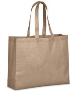Eco Friendly Non-Woven Reusable Gusset Shopper – Natural Colour