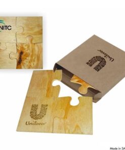 Eco Friendly Wooden Puzzle Coaster In Cardboard Box – Min 100