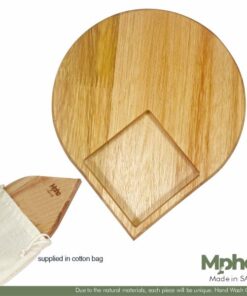 Eco Friendly teardrop Shaped Serving Board In Cotton Bag – Min 20 Units