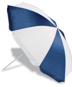Tilt Head Beach Umbrella – Navy/White