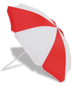 Tilt Head Beach Umbrella – Red/White