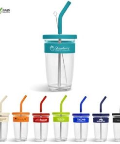 Slurp Glass Kup & Straw – 480ml