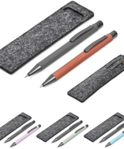 Lindsey Vouge Metal Ball Pen & Pencil Set In Rpet Pen Pouch