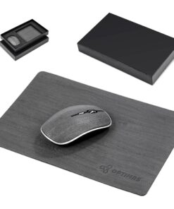 Oakridge Natural Thermo PU Mouse Pad & Mouse In Gift Box – Tech Corporate Gift Set