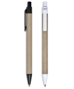 Okiyo Tanjun Recycled Paper Ball Pen With White or Black ABS Trim