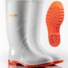 Gumboot White Pvc Red Sole . Sizes: 6-12