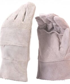 Leather Glove Chrome Double Palm 8 inch