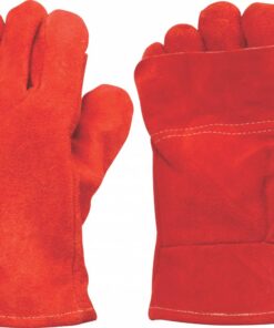 Leather Glove Heat Red Cuff 8 inch