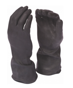 Rubber Glove G17K Black Builders S-XL