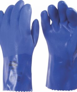 Glove Pvc 26Cm Cuff Blue