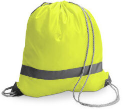 Drawstring rucksack / backack with reflective strip in a 190t p