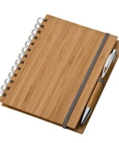 Trendy and eco-friendly note pad and bamboo pen.