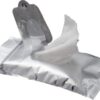 10 wet wipes with a green tea scent in a re-sealable bag