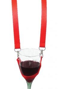 Wine glass lanyard