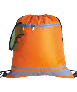 Drawstring Bag with Reflective Accents