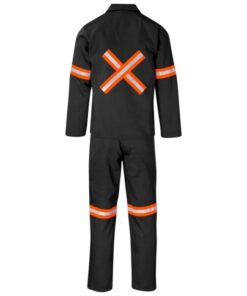 Trade Polycotton Conti – Suit Reflective Arms, Legs & Back – Orange Tape