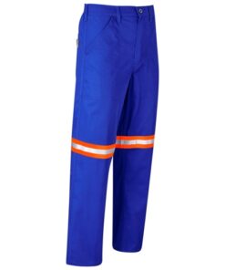 Site Premium Polycotton Workwear Pants – Reflective Legs – Orange Tape