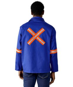 Artisan Premium 100% Cotton Workwear Jacket – Reflective Arms & Back – Orange Tape