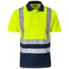 Surveyor Two-Tone Hi-Vis Reflective Golf Shirt – Avail in Lumo Green, Yellow or Orange