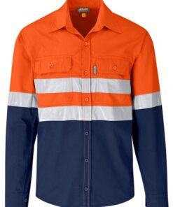 Access Long Sleeve Vented 100% Cotton Reflective Work Shirt – Avail Yellow or Orange