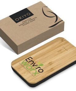 Okiyo Eco Friendly Sumatra 6000mAh Bamboo Wireless Power Bank