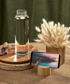 Phone Stand & Water Bottle Combo – Eco Friendly Corporate Gift Bamboo & Glass