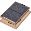 RPET Felt A5 Soft Cover Notebook With Elastic Closure, 140 Lined Pages & Kraft Box