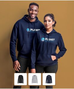 Mens Recycled Fleece Hooded Sweater 240g With Kangaroo Pocket