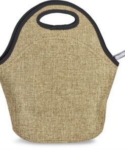 Safari Laminated Jute Lunch Cooler Bag