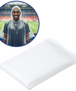 Transparent PE Disposable Poncho – Packaged in a Zip-lock Bag