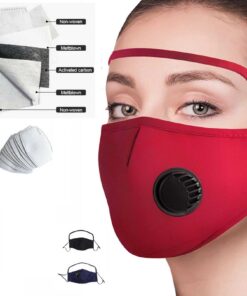 Valve Mask With Filter & Shield – Reusable & Washable Mask – Min 100 units