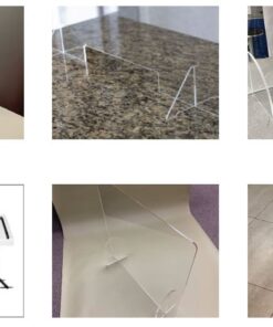 Standing Counter Protective Screen Acrylic With Feet – 600 X 1000 X 3MM – Min 5 units