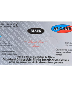 Examination Gloves – Black Nitrile   POWDER FREE – BOX 100 – 5g weigh -( Minimum qty sold 10 boxes)
