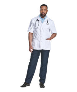 Multifunctional Short Sleeve Lab Coat