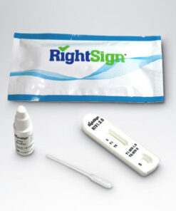 Alternative view of Right Sign Rapid HIV test  - Single use complete kit