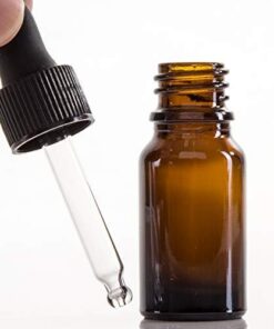 Dropper Bottle Amber Black Lid 10ml