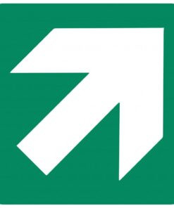 Diagonal Green Arrow safety sign