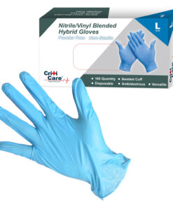 CritiCare Gloves Vitrile, Blue - Box of 100